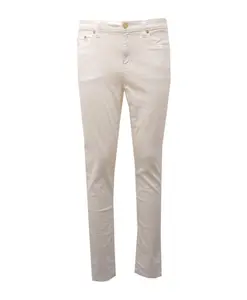 Бежевые хлопковые брюки для женщин Michael Kors, белый