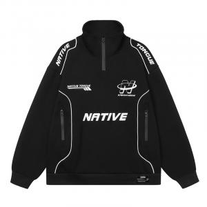 Свитшот Unisex Henry Collar Moderate Regular ZIAREL, черный