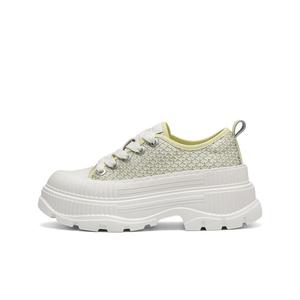 BELLE Женские устойчивые к истиранию низкие повседневные туфли желтого цвета, цвет Yellow