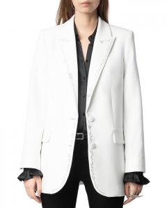 Блестящий блейзер Viva с камнями Zadig & Voltaire, белый