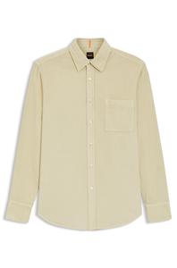 Рубашка на пуговицах классического кроя BOSS Orange, бежевый
