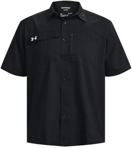 Under Armour мужская рубашка Motivator Coach's Button Up, Black/White