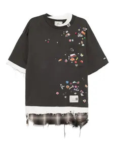 Многослойная футболка Maison Mihara Yasuhiro, серый