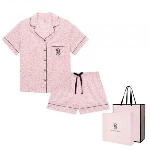 Victoria's Secret Пижамный комплект Women's Pink Leopard Print