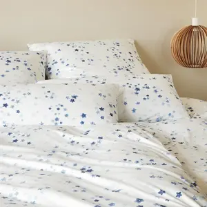 Элегантный комплект постельного белья из трикотажа Мако, цвет Pretty, синий, размер 155x200+80x80 Elegante