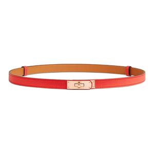 HERMES Женский ремни из телячьей кожи оранжевый шириной 1,8 см, Orange