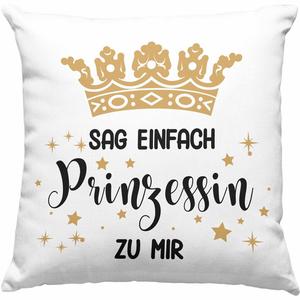 Тренд - Декоративная подушка с наполнителем 40 x 40 см Подарок принцессы для девочек-подростков Дочери Забавный подарок с надписью Забавный подарок на день рождения (синий) Trendation