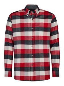 Рубашка на пуговицах классического кроя HECHTER PARIS, красный