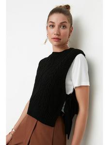 Свитер-жилет trendyol Pullunder, черный