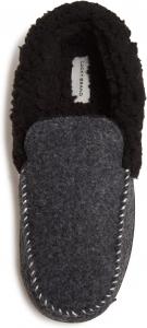 Мужские тапочки Lucky Brand с искусственной шерстью и ультрамягкой стелькой с эффектом памяти, черный