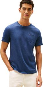 Мужская футболка Tommy Hilfiger Essential из хлопка с коротким рукавом, круглым вырезом и карманом, Vmbl251 Navy He