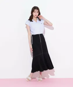 Рубашка с открытым воротником и лентой на талии Jill By Jill Stuart, цвет Blue Stripe 1
