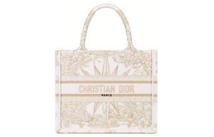 Сумка-шоппер BookTote с вышивкой, сумка через плечо, дамская сумочка, маленькая, женская, золотистого цвета Dior, basic set (bag+dust bag)