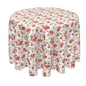 Круглая скатерть, 100% полиэстер, круглая 70 дюймов, гранатовый рай