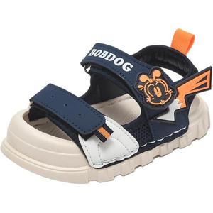 BOBDOG Детские сандалии с нескользящей амортизацией, низкие, синие, бежевые