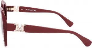 Солнцезащитные очки MaxMara MM0056 66F, блестящие, красные, размер 57/15/140, женские, Glossy Red