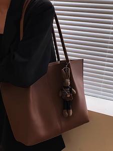 Минималистичная сумка-тоут с мини-сумочкой, женская сумка Doux Belle, цвет Brown