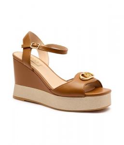 Кожаные сапоги на платформе Карен 11 Liu Jo, коричневый