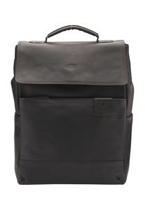 Рюкзак для ноутбука Hydepark, кожаный, с отделением для ноутбука, однотонный, 18,9 л, мужской strellson, черный