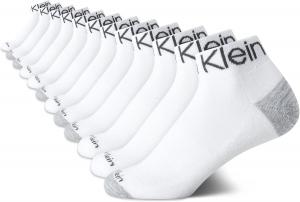 Женские носки Calvin Klein Quarter Socks, 12 пар, с амортизацией, для спорта, бега, спортзала, носки Quarter Sock, White Assorted