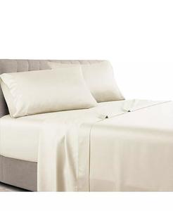 Низкопрофильный (7–10 дюймов) комплект постельного белья из 100 % хлопка, сатина, сделано в США Egyptian Linens, слоновая кость