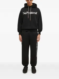 Спортивные брюки с надписью Aries, черный