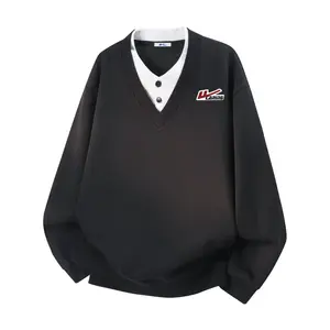 Свитшот Unisex Crew Neck Moderate Mock Two Piece WARRIOR, черный (diy badge)