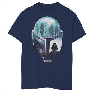 Футболка с изображением шлема Моффа Гидеона «Звездные войны» для мальчиков 8–20 лет Star Wars, синий