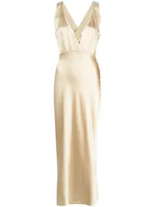 Шелковое платье The Milo Khaite, бежевый
