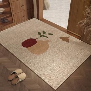 Dajiang Ковер 200х250 см для прихожей, устойчивый к грязи и пятнам, из бельгийского бархата, с рисунком "листья"