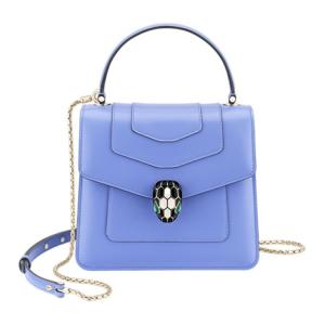 Серпенти Форевер Говяжья Кожа Одно Плечо Цепь Кроссбоди Женская Сумка Фиолетовый BVLGARI