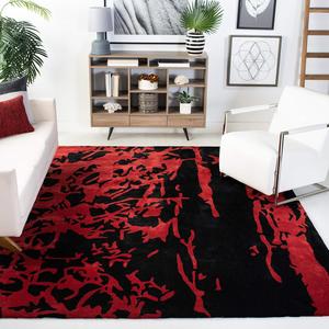 Ковер SAFAVIEH, 229 x 290 см, Soho Collection, Black & Red, ручной работы из шерсти, идеально для помещений с высокой проходимостью в гостиной, спальне (SOH326B)