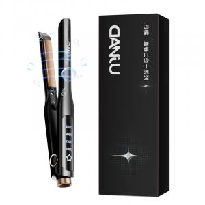 Утюжок для завивки и выпрямления волос Curling And Straightening Dual Use Portable, для домашнего использования DJ H3 DANJU, [Black]Seamless Fluffy+Men'S Flat Iron