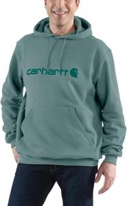 Толстовка Carhartt Midweight с логотипом Signature для мужчин Big-Tall, Sea Pine Heather
