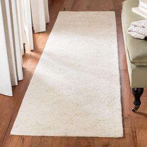 Ковер-дорожка SAFAVIEH, 69 x 305 см, Abstract Collection, Ivory & Beige, ручная работа из шерсти, идеально для помещений с высокой проходимостью в гостиной, спальне (ABT346B)