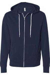 Independent Trading Co. Легкая толстовка с капюшоном и застежкой-молнией, цвет classic navy