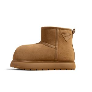 KODI Термостойкие абразивоустойчивые утепленные короткие зимние ботинки на скрытой платформе для женщин каштановые с высотой каблука 7 см, цвет Chestnut Hidden Wedge-7 Cm