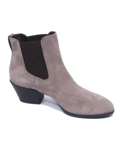 Замшевые ботинки челси, светло-серые Hogan, серый