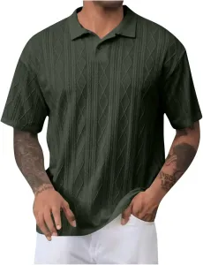 Мужская футболка Henley с коротким рукавом и V-образным вырезом