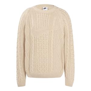 Мужской шерстяной свитер Nike с круглым вырезом, длинными рукавами, однотонный, желтый, модель