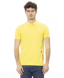 Желтая рубашка-поло с короткими рукавами Baldinini, желтый