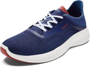 Мужские кроссовки OLUKAI Island Hopper, готовые к путешествиям и спортивные туфли, мягкая и дышащая трикотажная ткань, конструкция с открытой пяткой, синий