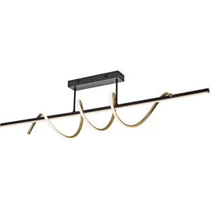 Потолочный светильник EMANDA с LED-панелью, 1 шт., теплый белый, диммируемый, Switchmo Just Light, Schwarz/messing