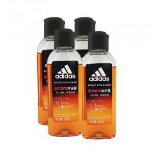 Мужской гель для душа Active Trigger Calm And Relax, дезодорант Hydr Lipid Balance, снятие стресса и очищение Adidas, [travel kit]men's active trigger 100ml*4