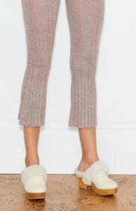 Женские сабо из овчины на веревке Misha & Puff