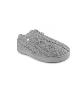 Женские тапочки Ava Cable Knit на шнурке Heat Holders, серый