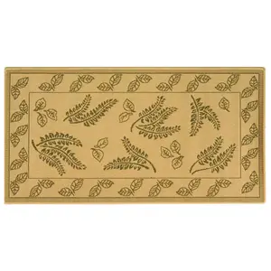 Внутренний ковер с рамкой из папоротников во дворе Safavieh, зеленый, 61x107 см