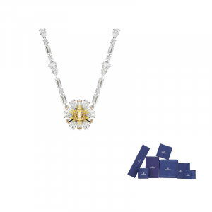 Swarovski Серебряное колье для женщин с родиевым покрытием и кубическим цирконием