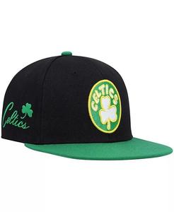Мужская черно-зеленая бейсболка Boston Celtics Hardwood Classics Snapback Mitchell & Ness