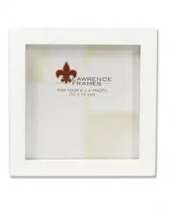 Белая деревянная фоторамка - коллекция галереи - 4" x 4" Lawrence Frames, white
